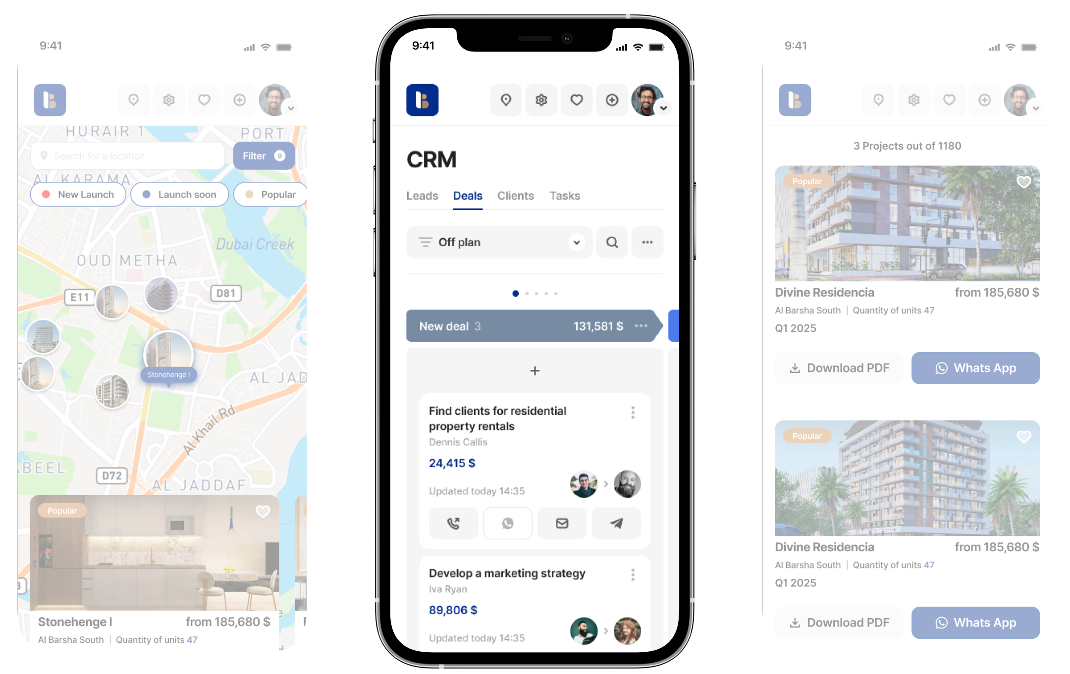 Behomes CRM marketing tools — one-click campaigns across UAE portals